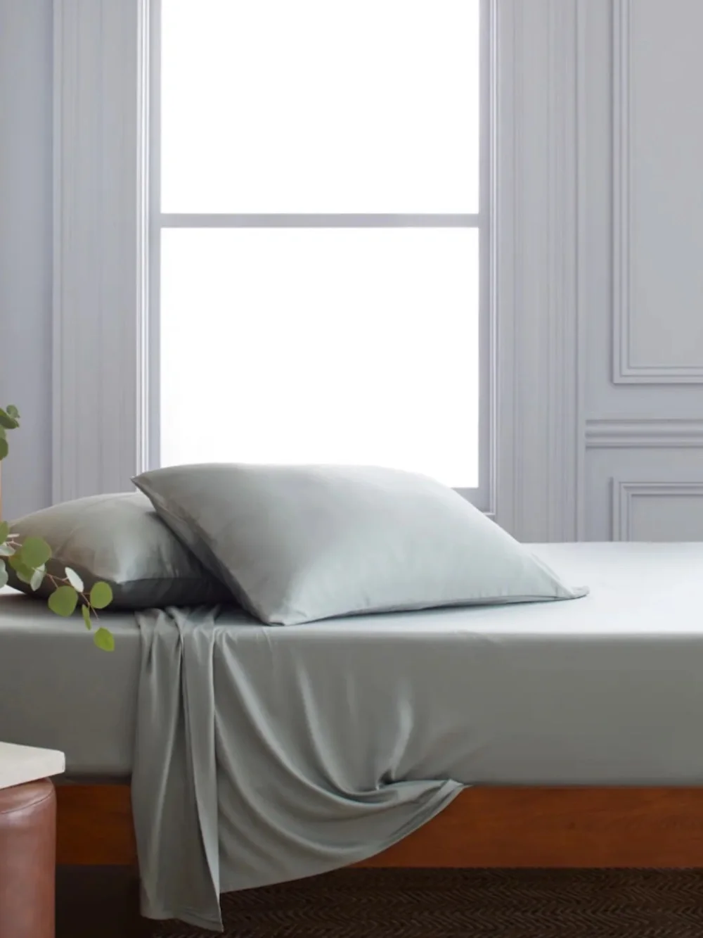 King bamboo ONLY flat sheet Eucalyptus Green